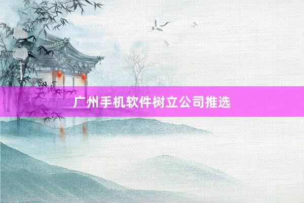 广州手机软件树立公司推选